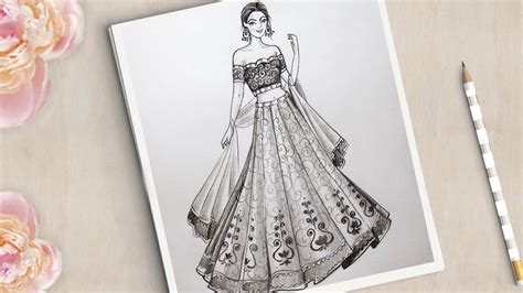 beautiful dress drawing|girl in a dress drawing.